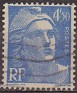 France 1945 Personajes 4,50 F Azul Scott 541B. Francia 541b. Subida por susofe